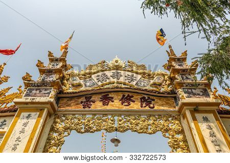 Nha Trang, Vietnam - March 11, 2019: Chua Loc Tho Buddhist Temple, Primary School And Orphanage. Fis