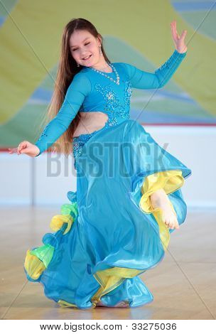 MOSCOW, RUSSIA - MAY 2: Unidentified girl dance during IX World Dance Olympiad in Moscow, Russia at May 2, 2012