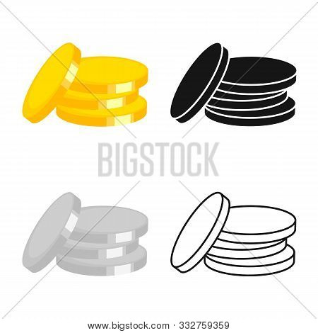 Vector Design Of Coin And Coins Logo. Graphic Of Coin And Judaism Vector Icon For Stock.