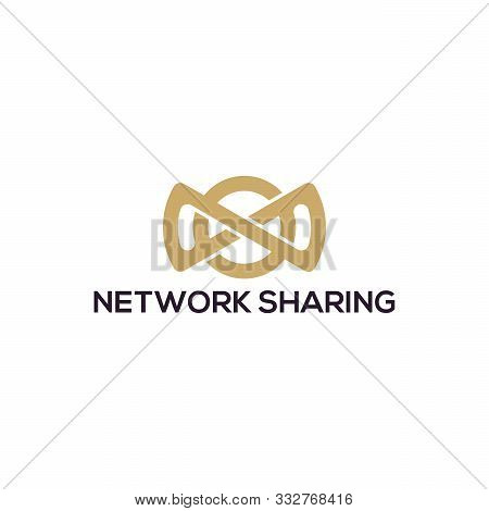 Vintage Network Sharing Logo Design Element - Vector