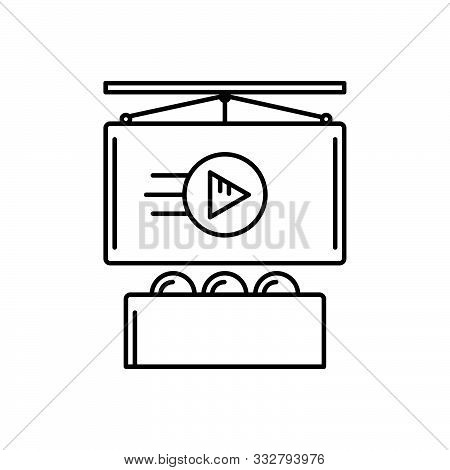 Black Line Icon For  Commercials Mercantile Merchant Marketing