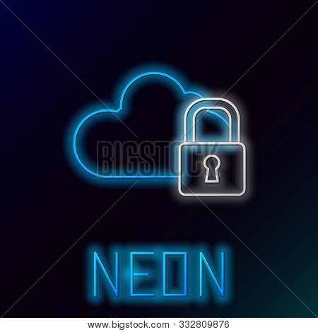 Blue Glowing Neon Vector Photo Free Trial Bigstock