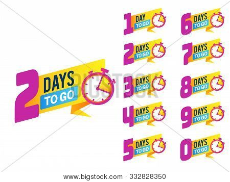 Countdown Badges. Product Limited Promo, Number Of Days Left To Go. Big Deal Offer, Sale Banners Wit