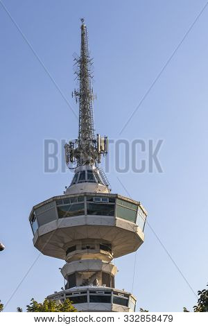 Thessaloniki, Greece - September 22, 2019: Ote Tower  In City Of Thessaloniki, Central Macedonia, Gr