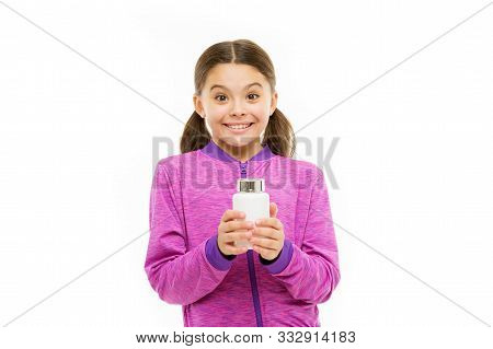 Small Child Isolated On White. Pills For Healthy Growth. Early Phisical Development. Food Additives 