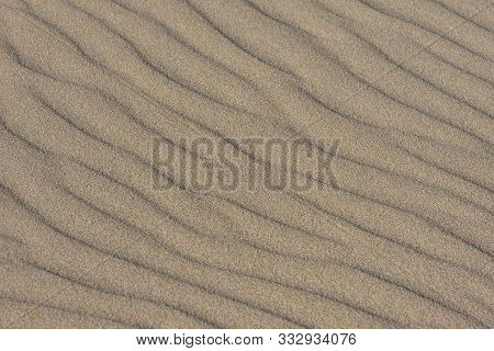 Soft Flowing Beach Sand Ripples, Mossel Bay, South Africa