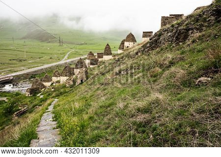 Ancient Alanian Necropolis (city Of Dead)  In Dargavs Village, North Ossetia Alania, Russia