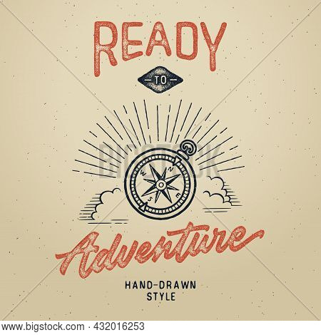 Vector Vintage Hand Draw Quote Design With Calligraphy Elements.