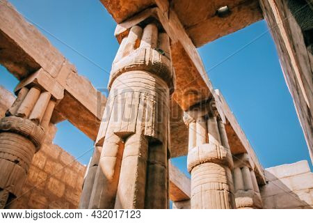 Ruins Of The Egyptian Karnak Temple, The Largest Open-air Museum In Luxor