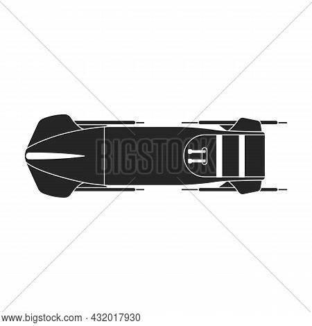 Bobsled Vector Icon.black Vector Icon Isolated On White Background Bobsled.