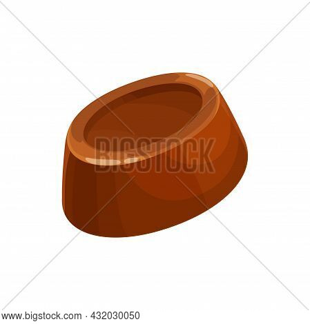 Chocolate Candy, Swiss Sweets, Belgian Truffle Bar, Vector Isolated Icon. Chocolate Candy Sweet Dess