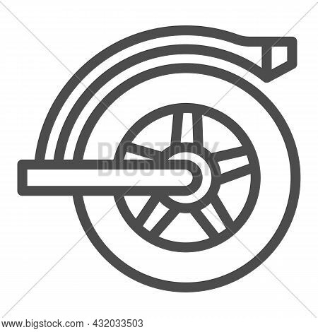 Rear Wheel Of Electric Scooter Line Icon, Electric Transport Concept, Mudguard Wheel Vector Sign On 