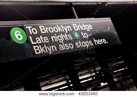 Brooklyn NYC Subway teken