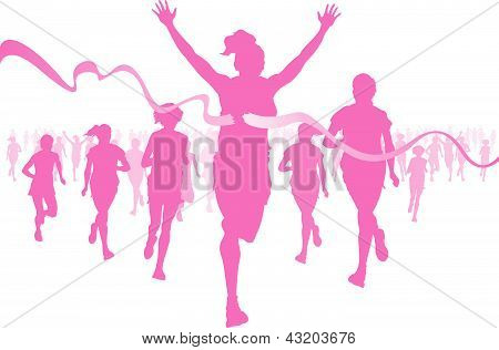 Ženy běh a vítězství