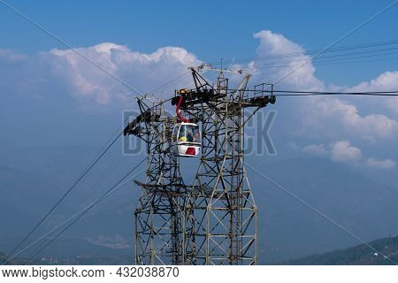 Ropeway Cable Car Or Gondola Ride Over Darjeeling City . North East India Tourism