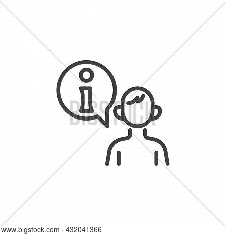 Help Desk, Operator Line Icon. Linear Style Sign For Mobile Concept And Web Design. Customer Service