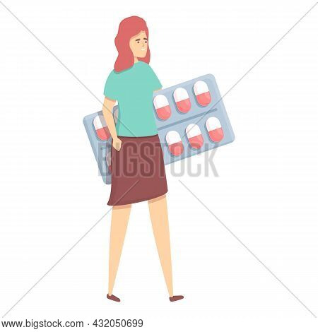Antidepressant Capsule Icon Cartoon Vector. Pill Prescription. Drug Tablet