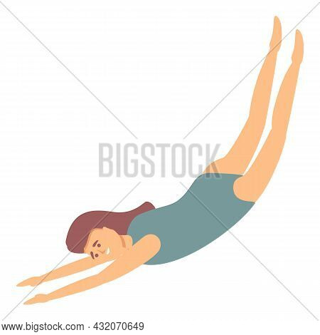 Swimming Lesson Icon Cartoon Vector. Swim Competition. Pool Swimmer