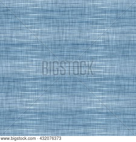 Classic Blue Woven Stripe Masculine Shirt Fabric Texture. Navy Space Dyed Marled Melange Background.