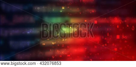 Futuristic Digital Technology Vector Background. Cyber Attack, Ransomware, Malware, Scareware