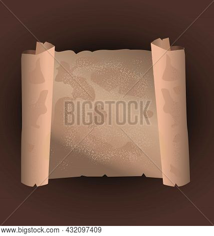 Ancient Scroll Paper. Ancient Parchment Made In Vectors