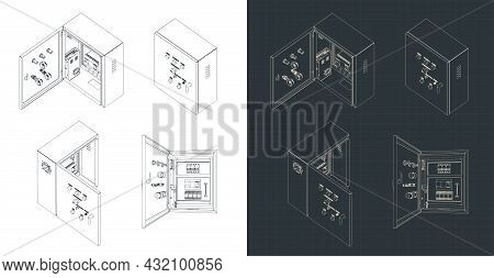 Electrical Cabinet Isometric Blueprints