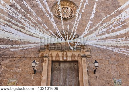 Sant Bartomeu Chapel Facade In Valldemossa. Mallorca Island. Spain