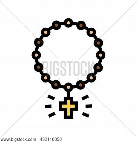 Cross Christianity Color Icon Vector. Cross Christianity Sign. Isolated Symbol Illustration