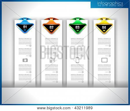 Infografica template per la visualizzazione dei dati di statistica. Composizione moderna da usare come infochart, pro