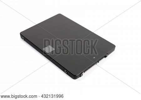 Solid State Drive Ssd Isolated On White Background. Computer Data Storage