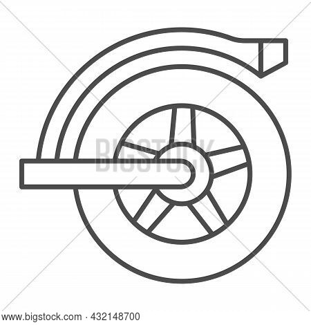 Rear Wheel Of Electric Scooter Thin Line Icon, Electric Transport Concept, Mudguard Wheel Vector Sig
