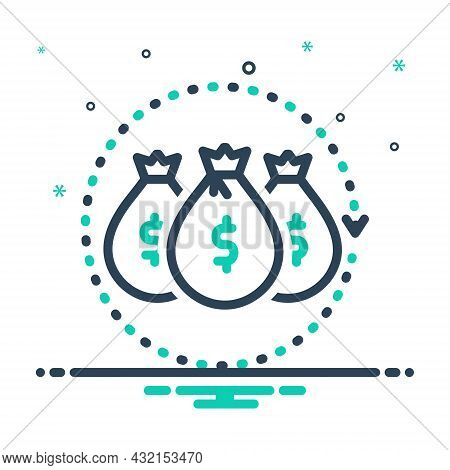 Mix Icon For Stock Broth Capital-stock Capital Money Wage Investment Financial Economy Emolument
