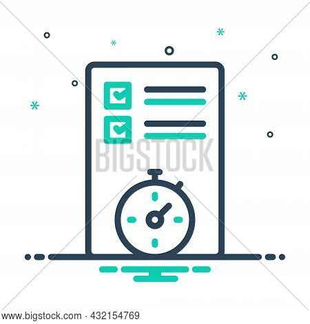 Mix Icon For Planning Organized Arrangement Setting Scheduling Preparation Project Sheme