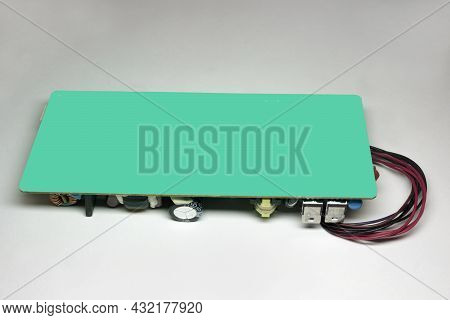 Assembly Board Back Side, Clean Because Of Green Screen. Internal Switching Mode Power Supply Unit O