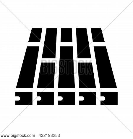 Batten Floor Glyph Icon Vector. Batten Floor Sign. Isolated Contour Symbol Black Illustration