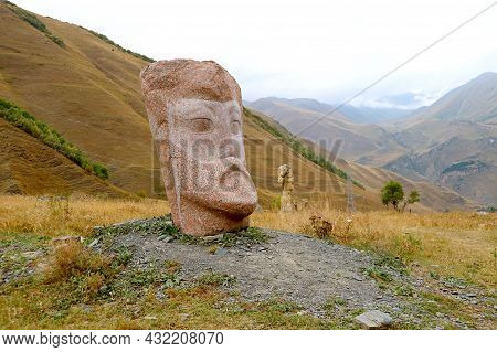 Amazing Giant Stone Sculptures At The Foothills Of Caucasus, Impressive Tourist Attraction In Sno Vi