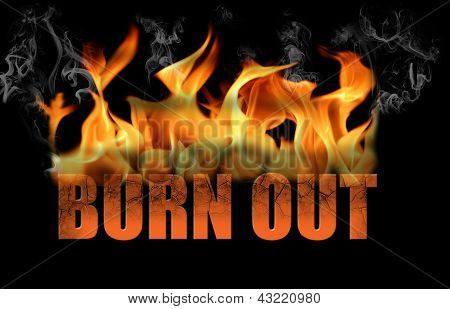 Burn слово в тексте пламени