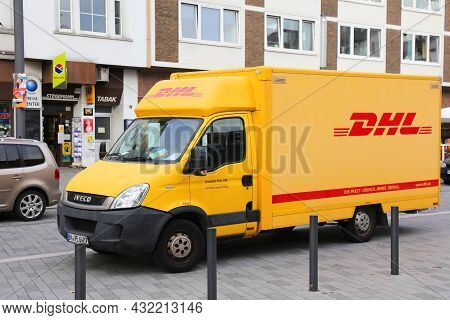 Gelsenkirchen, Germany - September 17, 2020: Dhl Courier Delivery Van In Germany. Dhl Is Part Of Ger