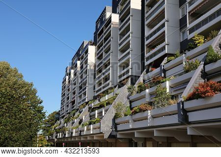 Marl, Germany - September 20, 2020: Residential Architecture Of Marl, Germany. Marl Is An Important 