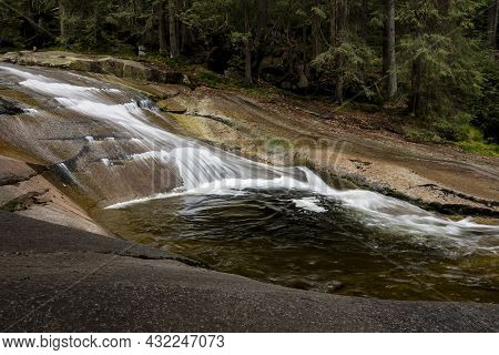 Dangerous Certova Oka Geological Formations And Lakes In Krkonose (giant Mountains) In The Mumlava R