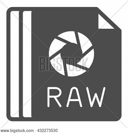 Papaer Sheet, Raw File Solid Icon, Documents Concept, Unprocessed Digital Camera Data Vector Sign On