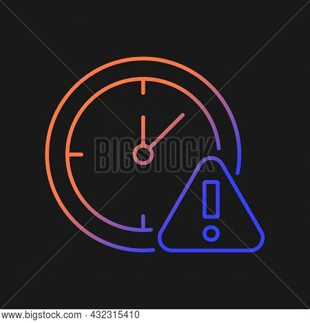 Do Not Use For Long Time Gradient Vector Manual Label Icon For Dark Theme. Thin Line Color Symbol. M