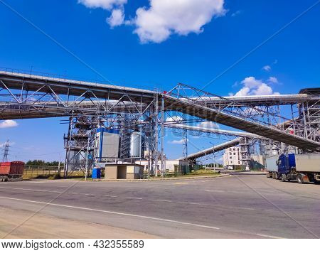 Loading Corn For Storage At A Grain Elevator
