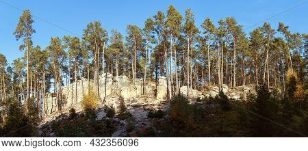 Mastale Rockies Or Toulovcovy Mastale Rock City Near Prosec Town, Sandstone Rockies In Czech Republi