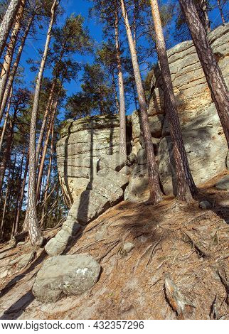 Mastale Rockies Or Toulovcovy Mastale Rock City Near Prosec Town, Sandstone Rockies In Czech Republi