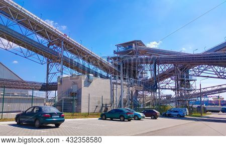Loading Corn For Storage At A Grain Elevator