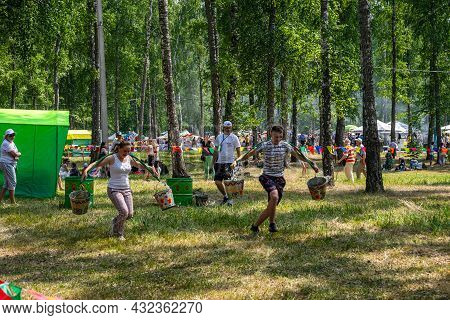 Kazan, Russia, June 26 2021. The Tatar Ethnic Holiday Sabantui, End Of Field Works.