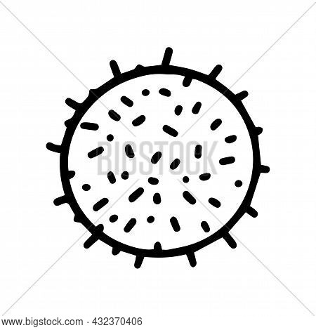 Hepatovirus A Black Line Vector Doodle Icon