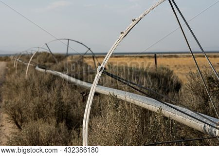 Old Irrigation System Stuck In The Weeds Outside Great Basin National Park