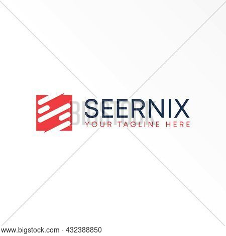 Letter S And Line Free Logo Vector Stock. Square Abstract Design Concept. Can Be Used As A Symbol Re